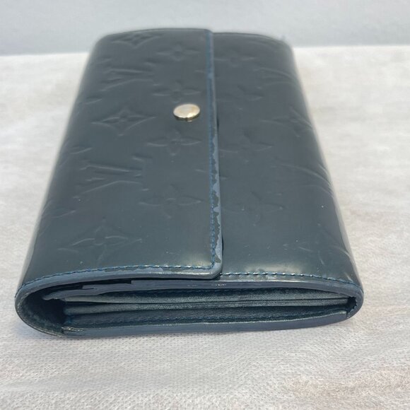 Louis Vuitton Vernis Leather Sarah Wallet Blue Nuit - Preowned - Picture 3 of 15